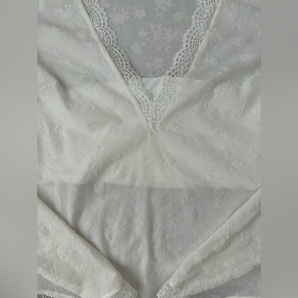 Free People Imtimately white thong bodysuit - Picture 3 of 9